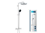 Grohe Vitalio Start System 250 Duschsystem 26677001 mit Thermostatbatterie für die Wandmontage chrom