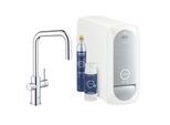 Grohe Blue Home Spültisch-Einhebelmischer 31543000 Chrom, U-Auslauf-Starter Kit, herausziehbarer Mousseurauslauf
