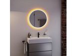hansgrohe Xarita S Spiegel 54982700 mit kapazitiven Berührungssensor, 700 x 700 x 50 mm, weiß matt
