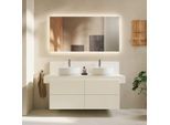 Duravit Balcoon Waschtisch-Unterschrank BA50170JDID0000 wandhängend, 120 x 57 x 53,4 cm, Elfenbein strukturiert, 4 Schubkästen