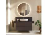 Duravit Balcoon Konsole BA90650IAIA0000 120 x 55 x 37 cm, 1 Ausschnitt, Becken Mitte, Lava Struktur, Mineralverbundstoff