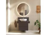 Duravit Balcoon Waschtisch-Unterschrank BA50120JGIG0000 wandhängend, 60 x 57 x 53,4 cm, Schieferbraun strukturiert, 2 Schubkästen