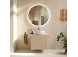 Duravit Balcoon Konsole BA90560IEIE0000 80 x 55 x 37 cm, 1 Ausschnitt Becken Mitte, Sandbeige matt