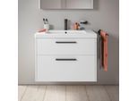 Duravit D-Code Waschtischunterschrank DC46720BD180000 ,Griff Diamantschwarz, Weiß Matt, Wandhängend, Schubkästen 2, 784x555x460 mm