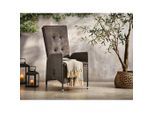 Ambia Garden Gartensessel, Grau, Dunkelgrau, Metall, Kunststoff, Textil, rund, 55x108x71 cm, Gartenmöbel, Gartenstühle, Gartenstühle