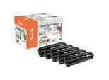 Peach HP 054 5 Toner (2*bk, c/m/y) ersetzt Canon CRG-054, 3024C002*2, 3023C002, 3022C002, 3021C002 für z.B. Canon iSENSYS LBP -620 (wiederaufbereitet)