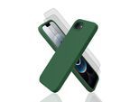 Hülle iPhone 16e und 2 schutzfolien - Silikon - Grün