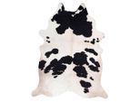 Novel Rinderfell , Schwarz, Weiss , Textil , Tier , Tierform , 155x190 cm , für Fussbodenheizung geeignet, lichtunempfindlich, strapazierfähig, leicht zusammenrollbar, rutschfeste Unterfläche, vegan , Teppiche & Böden, Teppiche, Schaf- & Kuhfelle