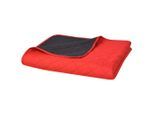vidaXL Gesteppte Wende-Tagesdecke Rot and Schwarz 230x260 cm