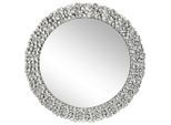Xora Wandspiegel, Silber, Glas, Holzwerkstoff, rund, 80x80x1.9 cm, Verzierungen, Spiegel, Wandspiegel