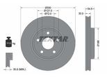 TEXTAR Bremsscheibe PRO 92274803 330mm 32mm für JEEP