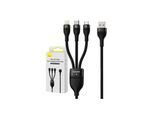 Baseus 3in1 USB cable Flash Series USB-C + micro USB + Lightning 100W 1.2m (black)