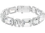 Armband SWAROVSKI "Schmuck Geschenk Millenia Tennis Armkette", silber (metallfarben, kristallweiß, kristallweiß), Armbänder, Damen, Metall, Armband, mit Swarovski Kristall
