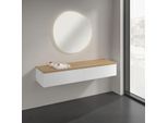 Villeroy und Boch Antao Sideboard K42001MT 160x26,8x50cm, Waschbeckenplattenfarbe honey oak, white matt lacquer