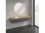 Villeroy und Boch Antao Sideboard K42001GK 160x26,8x50cm, Waschbeckenplattenfarbe honey oak, anthracite matt lacquer