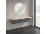 Villeroy und Boch Antao Sideboard K42003GK 160x26,8x50cm, Waschbeckenplattenfarbe botticino, anthracite matt lacquer