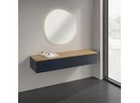 Villeroy und Boch Antao Sideboard K42001HG 160x26,8x50cm, Waschbeckenplattenfarbe honey oak, midnight blue matt lacquer