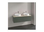 Villeroy und Boch Antao Waschtisch-Unterschrank K35053HL 120x36x50cm, Hahnloch, Waschbeckenplattenfarbe botticino, leaf green matt lacquer