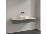 Villeroy und Boch Antao Waschtisch-Unterschrank K10113HL 120x19x50cm, Waschbeckenplattenfarbe botticino, leaf green matt lacquer