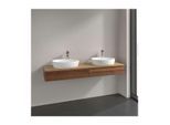 Villeroy und Boch Antao Waschtisch-Unterschrank L17151HM mit Beleuchtung, 2 Auszüge, 1600 x 190 x 500 mm, Front mit Struktur, Warm Walnut / Honey Oak
