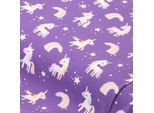 Baumwoll-Jersey "Einhorn" mit Elasthan, lila-color