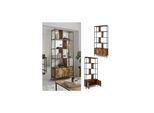 Vicco Bücherregal Fyrk Eiche rustikal 80 x 180 cm mit 4 Regalebenen