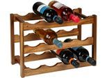 Weinregal WENKO "Modell Fondi", braun, B:42cm H:28cm T:21cm, Massivholz, Regale, Weinregal