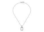 Kette mit Anhänger "Anhänger mit weißen Zirkonia, Silber 925", silber, GIORGIO MARTELLO MILANO, Halsketten, Damen, 45cm, Silber 925 (Sterlingsilber)