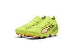 Fußballschuh PUMA "ULTRA 6 MATCH+ FG/AG Fußballschuhe Erwachsene", Damen, Gr. 41, gelb (gelb alert schwarz glowing rot lime squeeze), Obermaterial: Textil, Synthetik. Futter: Textil, Synthetik. Innensohle: Textil. Laufsohle: Synthetik, Schuhe Fußballschuh