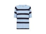 Kurzarmhemd SOYACONCEPT "Soya Concept T-shirt SC-KANITA", Damen, Gr. XL, Normalgrößen, blau (96250c windsurfer com.), Obermaterial: 50% Viskose, 27% Polyester, 23% Nylon, Hemden