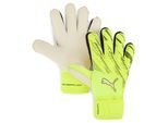 Torwarthandschuhe PUMA "PUMA ULTRA Pro Protect Torwarthandschuhe Jugendliche", Kinder, Gr. 9, gelb alert schwarz, Obermaterial: 100% Polyester; Handgelenkschoner: 100% Latex; Handfläche: 100% Latex; Handrücken: 100% Latex, Handschuhe
