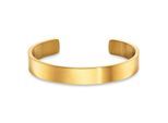 Armspange BRUNO BANANI "Schmuck Geschenk Edelstahlarmspange gelbgoldfarben", gelbgoldfarben, Armbänder, Herren, Edelstahl, Armspange