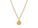 Kette mit Anhänger "Muschel", Damen, Gr. onesize, golden, COLLEZIONE ALESSANDRO, Basic, Halsketten, mit filigranem Muschel-Anhänger, golden
