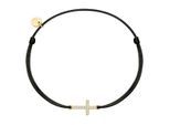 Armband GLANZSTÜCKE MÜNCHEN "GSM4015", gelb (gelbgold, weiß), Armbänder, Damen, Silber 925 (Sterlingsilber), Armband, mit Kreuz