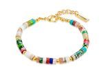 Armband YOKOAMII "Y21", gelb (gelbgold, bunt), Armbänder, Damen, Materialmix, Armband, Armband gelbgold bunt