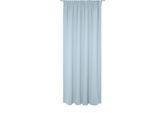 Vorhang WIRTH "Newbury", blau (hellblau), B:130cm H:405cm, Baumwolle, Polyester, Gardinen, nach Maß