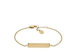Armband FOSSIL "Schmuck Geschenk Edelstahl Armschmuck SADIE", gelbgoldfarben, kristallweiß, kristallweiß, Armbänder, Damen, 19cm, Edelstahl, Armband, mit Glasstein