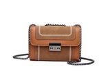 Umhängetasche "Kini", Mädchen, Gr. B/H/T: 19cm x 14cm x 7cm onesize, braun (cognac), Lederimitat, COLLEZIONE ALESSANDRO, Taschen Umhängetasche, Materialmix