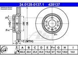 ATE Bremsensatz, Scheibenbremse 142022812 Vorderachse belüftet 302mm 28mm für Opel SAAB