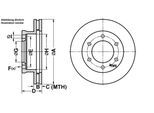 ATE Bremsensatz, Scheibenbremse Bremsensatz-Vorderachse ijf14156d2 Vorderachse belüftet 289mm 28mm für Ford MAZDA