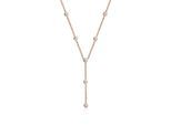 Collierkettchen ELLI "Y-Kette 925 Silber, mit Kristallen von Swarovski" Gr. 45, rosa (rosegold), Halsketten, Damen, 45,mit Steinen, Silber 925 (Sterlingsilber), L: 45