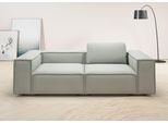 2-Sitzer HOME AFFAIRE "Watertown, modernes Sofa 246 cm breit, auch in Feincord", silber, B:246cm H:68cm T:118cm, 100% Polyester, Sofas, stilvolles Sofa für 2 Personen mit extra breiter Sitzfläche