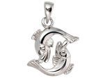 Sternzeichenanhänger JOBO "Anhänger Sternzeichen", silber 925, Schmuckanhänger, Damen, Fische, Silber 925 (Sterlingsilber), 925 Silber rhodiniert