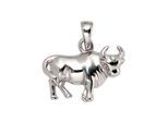 Sternzeichenanhänger JOBO "Anhänger Sternzeichen", silber 925, Schmuckanhänger, Damen, Stier, Silber 925 (Sterlingsilber), 925 Silber rhodiniert