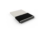 Patchbox patchbox.one Kabeleinzugssystem 30RU/STP (1,8 m) mit 24 Kassetten, Patchkabel Cat. 6a, U/FTP, PoE, Kabel schwarz
