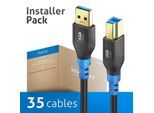PureLink FlexInstall USB-A auf USB-B Kabel USB 3.0 5Gbps 1.50m - Installer Pack 35 Stk.