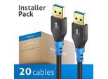 PureLink FlexInstall USB-A auf USB-A Kabel USB 3.0 5Gbps 3.00m - Installer Pack 20 Stk.