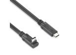 PureLink USB-C auf USB-C 90° Auf/Ab-Kabel - USB4 Gen 2x2, 5A, SPR 100W, 20G, DP Alt-Mode - PureInstall MicroX4 - schwarz - 3,00m