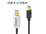 FiberX Serie - USB 3.1 Glasfaser Kabel - USB-A USB-B - 10m