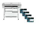 HP DesignJet T950 Tintenstrahl-Großformatdrucker Plotter inklusive zusätzlichem HP Tintenset 738
